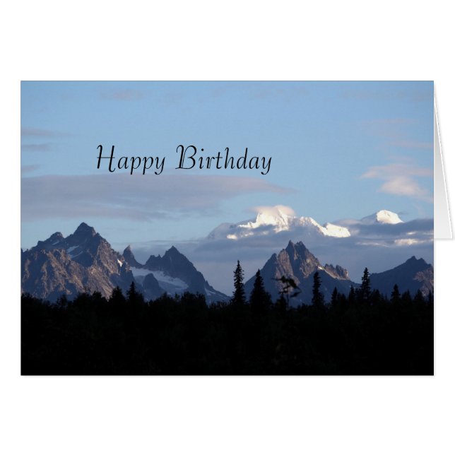 Alaska Mountain Range Denali Photo Anniversaire (Devant horizontal)