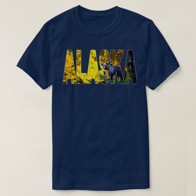 ALASKA Ours Brown sur la chasse USA TShirt (Design devant)