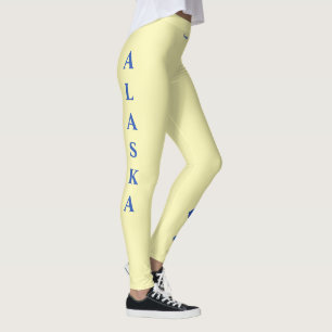 Alaska State Ouget Me Nots State Flower Leggings