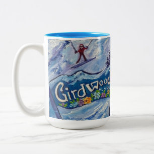 Alaskan Alyeska/Girdwood 15oz tasse à deux tons