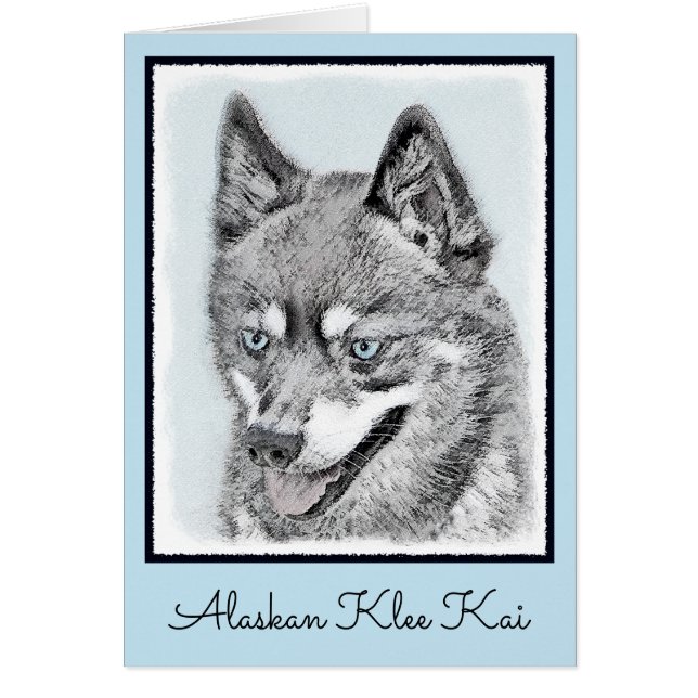 Alaskan Klee Kai Painting - Cute Original Dog Art (Devant)