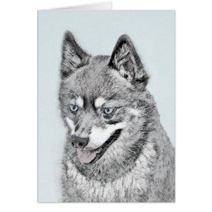 Alaskan Klee Kai Peinture - Cute Original Chien Ar