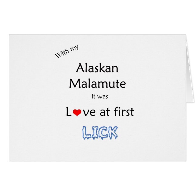 Alaskan Malamute Lick Design (Devant horizontal)