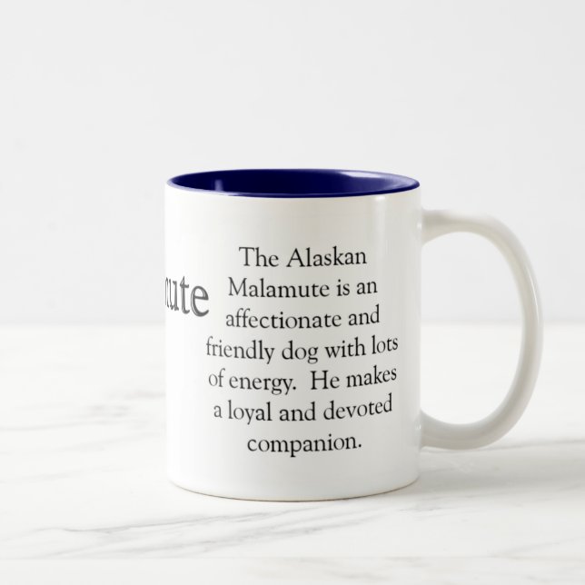 Alaskan Malamute Mug Trivia (Droit)