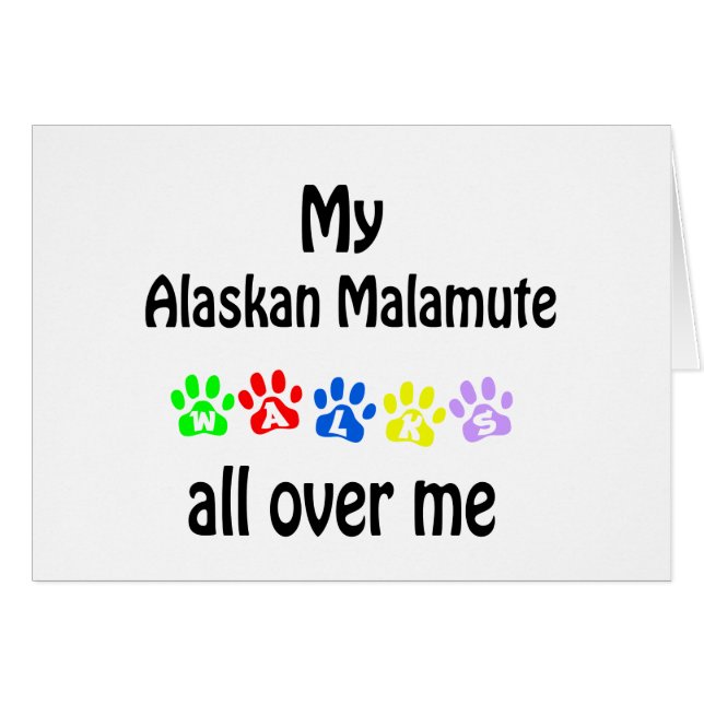 Alaskan Malamute Walks Design (Devant horizontal)