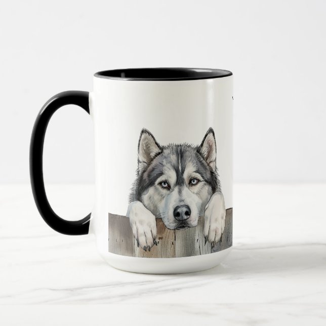 Alaskien Malamute Chien Mug (Gauche)