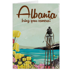 Albanie Camera Vintage affiche de voyage