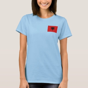 Albanie Drapeau et carte t-shirt