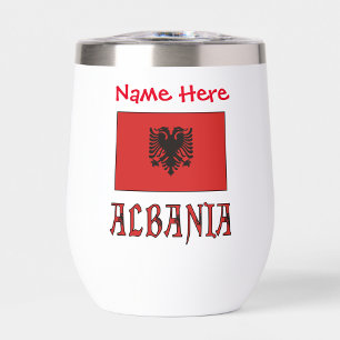 Albanie et drapeau albanais personnalisation rouge