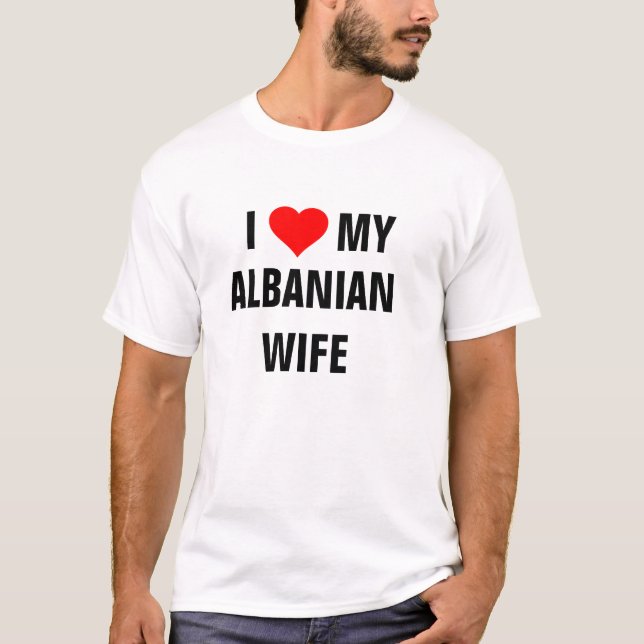 ALBANIE : T-shirt "I Love my Albanese" (Devant)