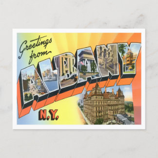 Albany, New York Vintage Big Letters Carte postale