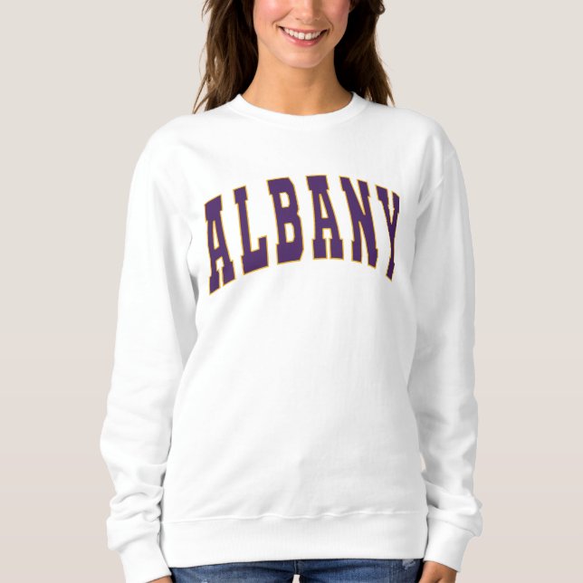 Albany New York Vintage College Style Sweatshirt (Devant)