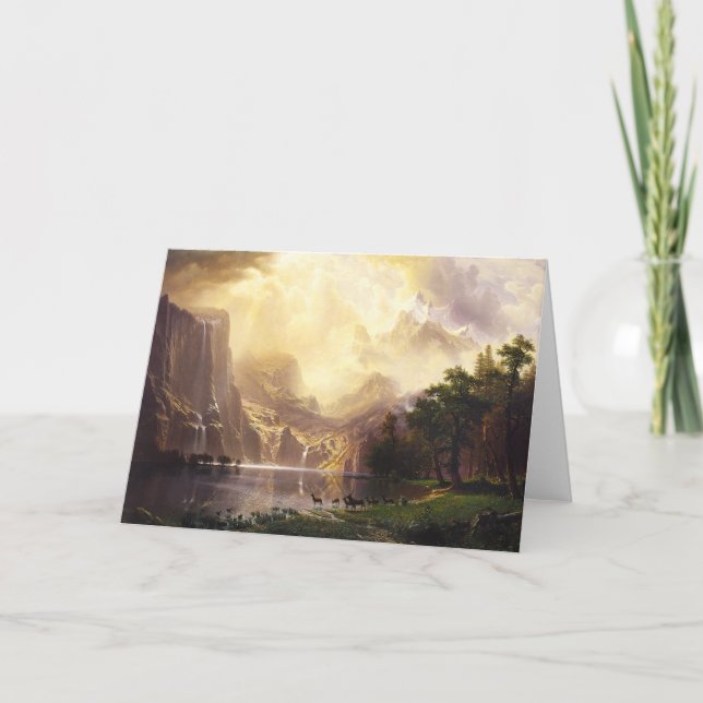 Albert Bierstadt dans la carte de voeux de (Devant)