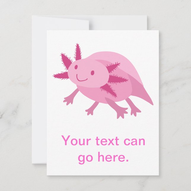 Albino rose mignon Axolotl (Devant)