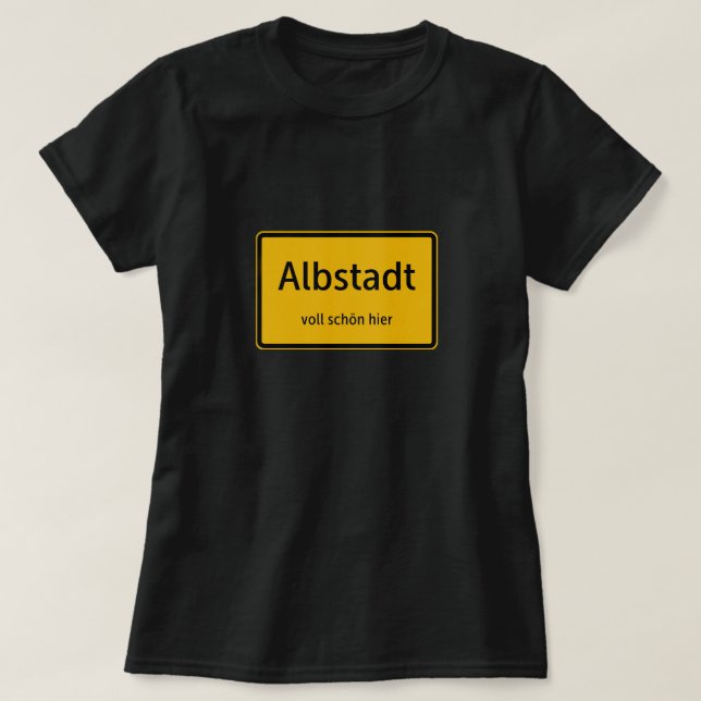 Albstadt Femmes Femme T-Shirt Tshirt Chemise (Design devant)