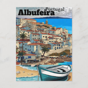 Albufeira Portugal Carte Postale de Voyage Art, Po