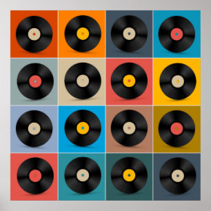 Album, disque vinyle, affiche de musique