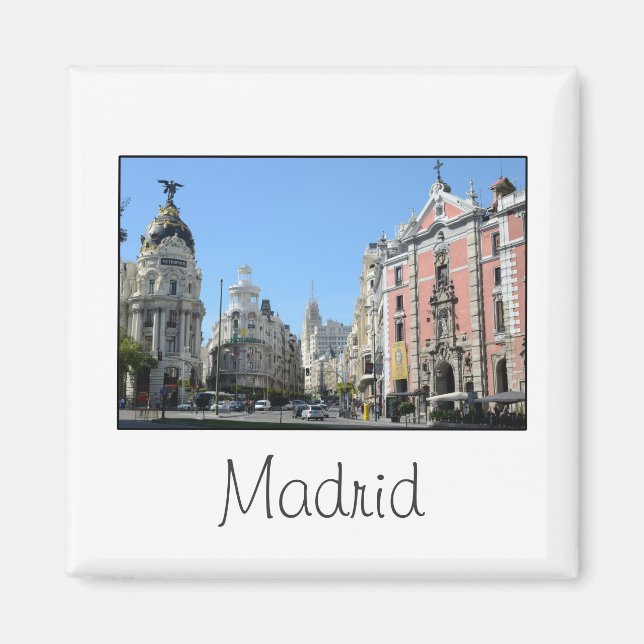 Alcala et Gran Via, Madrid Magnet (Devant)