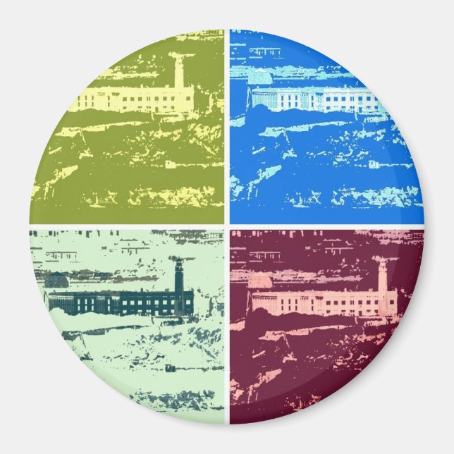 Alcatraz Magnet d'art pop (Devant)