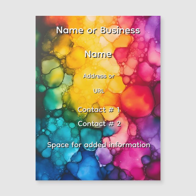 Alcohol Ink Design Magnetic Card (Devant)