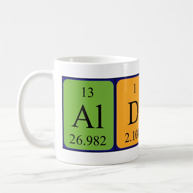 Aldin tasse de nom de table périodique (Gauche)