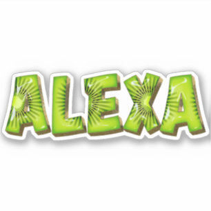 Alexa Name Kiwi Design Autocollants