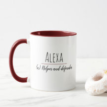 "Alexa"| Nom signifiant Mug