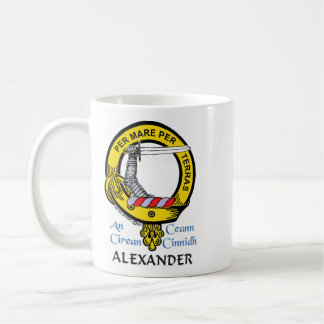 ALEXANDER Ecosse Clan Crest Mug