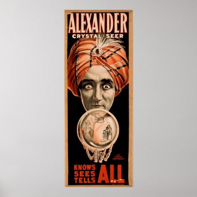 ALEXANDER Magicien Illusionniste VAUDEVILLE Poster (Devant)