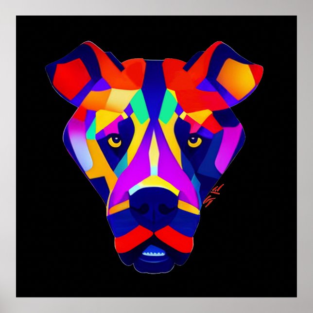 Alexander's Dog black value matte poster (Devant)