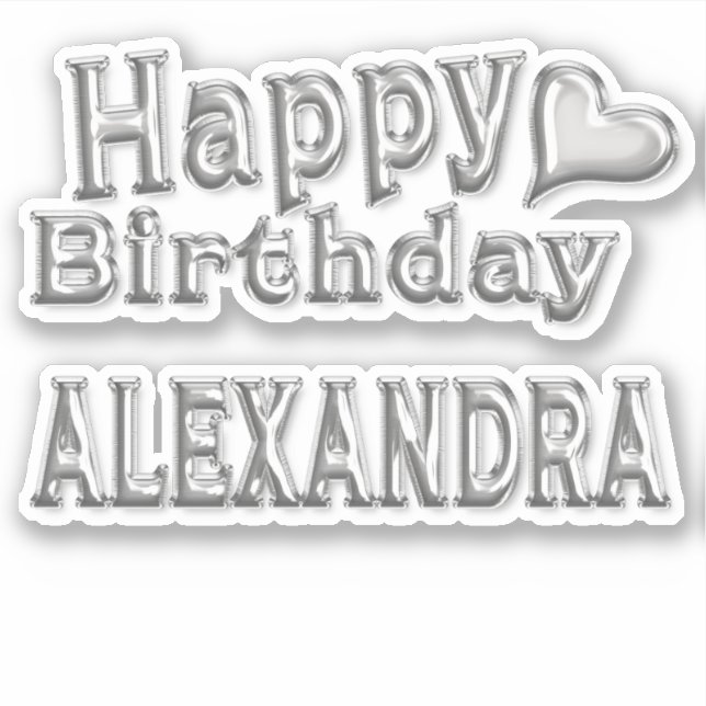 Alexandra Happy Birthday Autocollants (Devant)