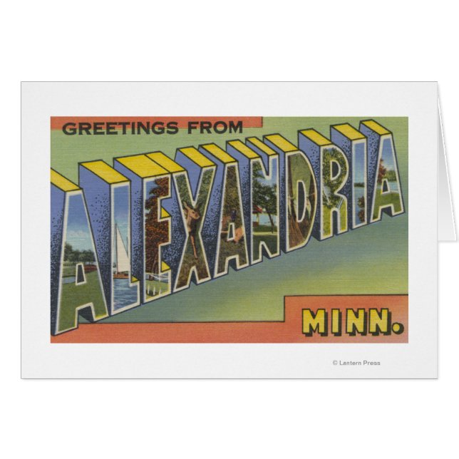 Alexandrie, Minnesota - Scènes de grandes lettres (Devant horizontal)
