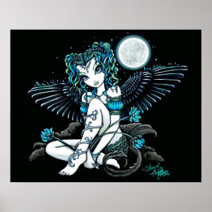 Alexis Flower Moon Angel Poster