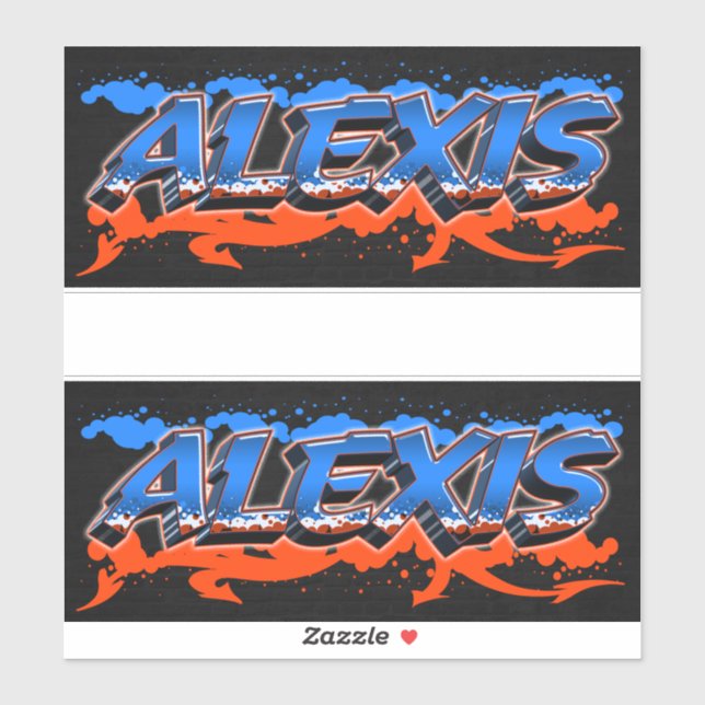 Alexis prénom Nom Graffiti Autocollant Autocollant (Feuille)