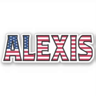 Alexis prénom USA Sticker Stickerset