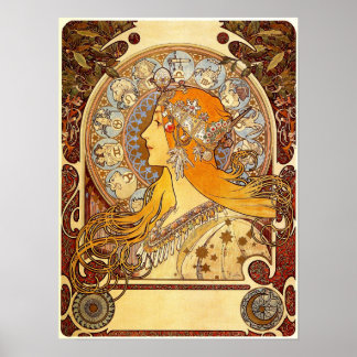 Alfons Mucha -  Art Nouveau Poster