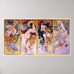 Alfons Mucha ~ Poster des quatre saisons