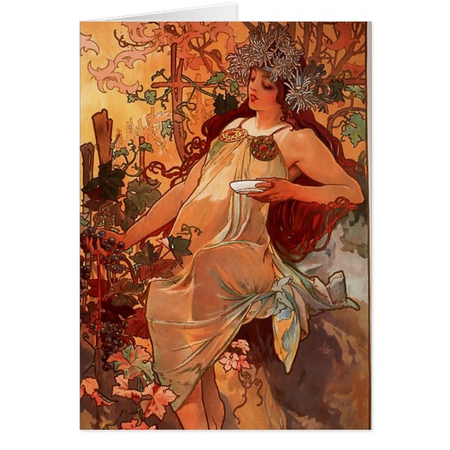 Alfons Mucha - Quatre Saisons - L'AUTOMNE (Devant)
