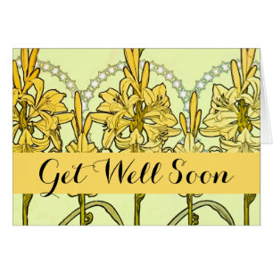 Alfonse Mucha Art Nouveau Lily motif floral