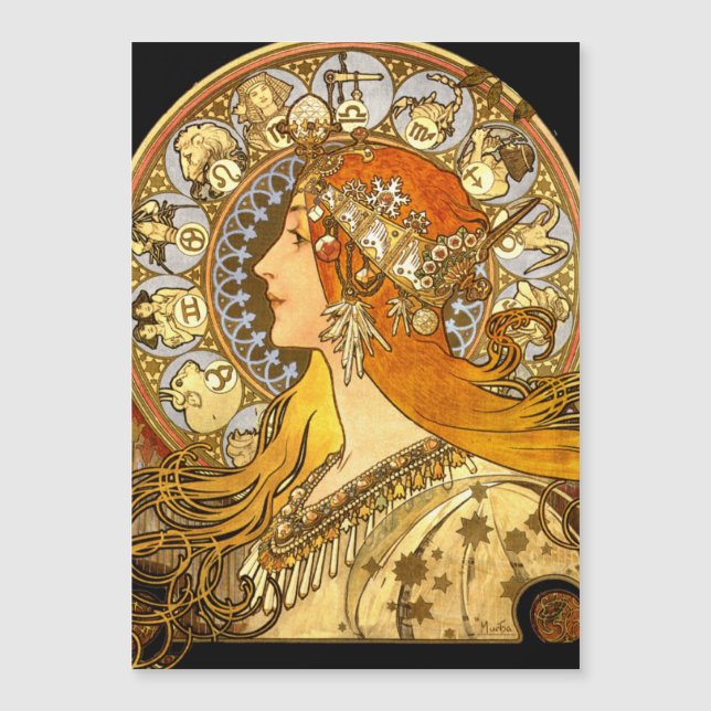 Alfonse Mucha Zodiac Art nouveau femme (Devant)