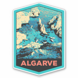 Algarve Lagos côte Portugal Voyage Sticker