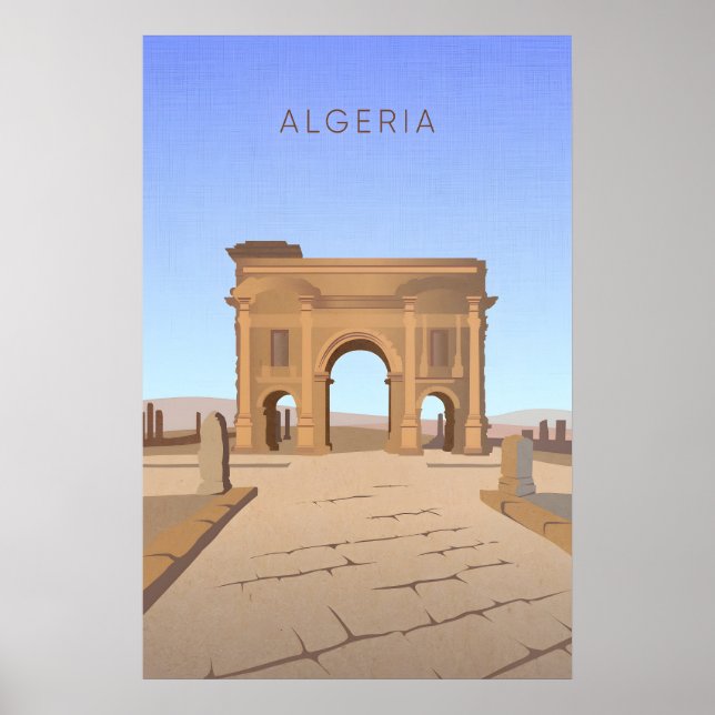 Algeria Minimal Travel Poster (Devant)