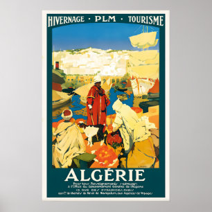 Algérie Afrique Affiche de voyage vintage Art fin