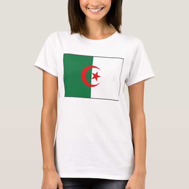 Algérie Drapeau x Carte T-shirt (Devant)