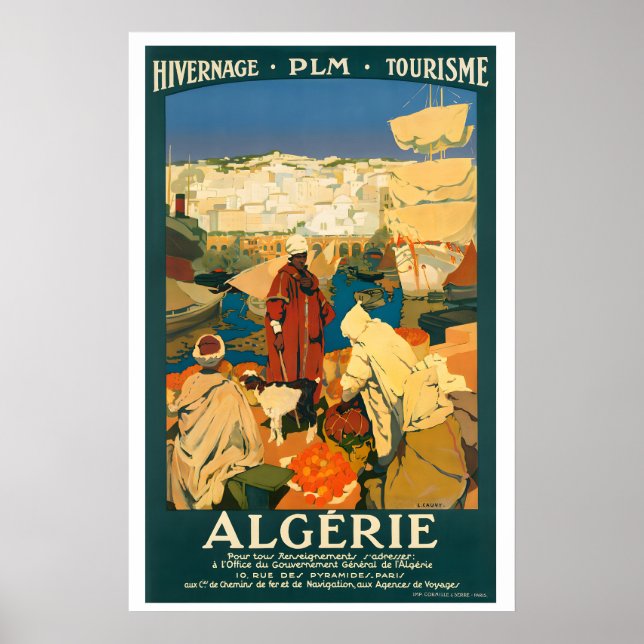 Algérie Hivernage Affiche de voyage vintage - Enca (Devant)