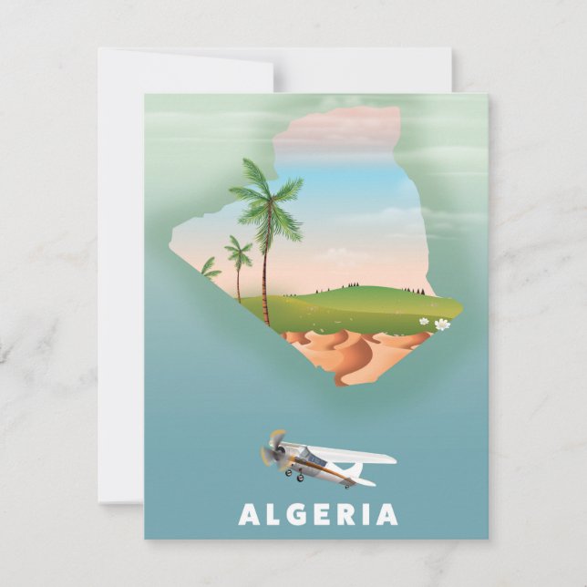 Algérie Illustration de l'affiche de voyage. (Devant)