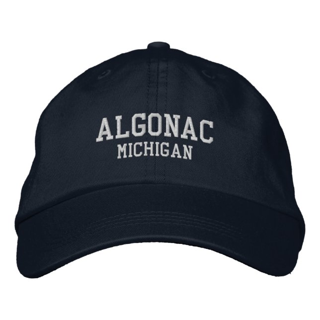 Algonac Michigan Casquette de baseball brodé (Devant)