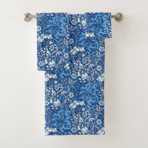 Algue de Nouveau d'art florale, bleu de cobalt et