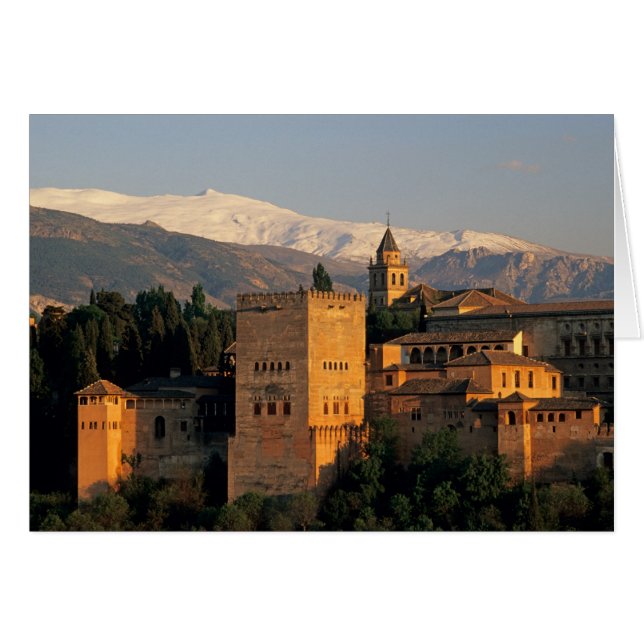 Alhambra; Grenade; Andaslusia, Espagne, Sierra (Devant horizontal)