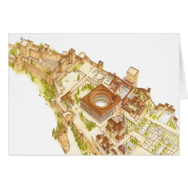 Alhambra Grenade Espagne. Château et palais (Devant horizontal)